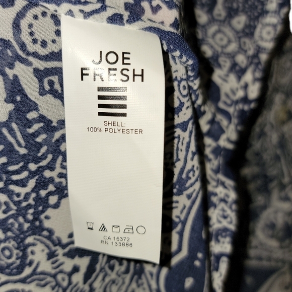 Joe Fresh sheer button down long sleeve shirt size medium - Picture 6 of 9